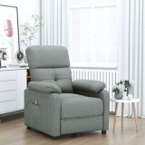 VidaXL Fotoliu de masaj, gri &icirc;nchis, material textil