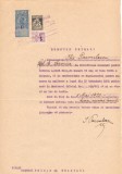 Romania 1923 Cluj document rar cu timbru fiscal maghiar de 1 Korona cu supratipar local manual &rdquo;Lei&rdquo;