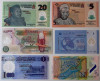 Lot 6 bancnote polimer diferite Nigeria Malaezia Zambia Libia Macedonia UNC, Africa