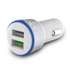 &Icirc;ncărcător USB Dublu Alb 12-24V