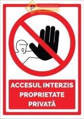 Indicatoare de siguranta proprietate privata foto