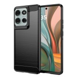 Husa pentru Motorola Moto G75 - Techsuit Carbon Silicone - Black