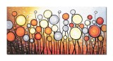 Cumpara ieftin Tablou gigant pictat manual living, dormitor, Bucurie, 140x70cm ulei pe panza in relief efect 3D, gata de agatat pe perete