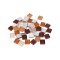 Set 35 pietre decorative de mozaic din sticla Crisalida, 10 x 10 mm, Maro