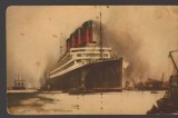 CPIB 25297 CARTE POSTALA - R.MS AQUITANIA - LINIA CUNARD, VAPOR, NECIRCULATA