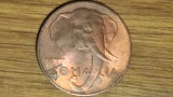 Somalia italiana - moneda exotica deosebit de frumoasa - 5 centesimi 1950 XF ⌀25.1mm - elefant - stare f buna !