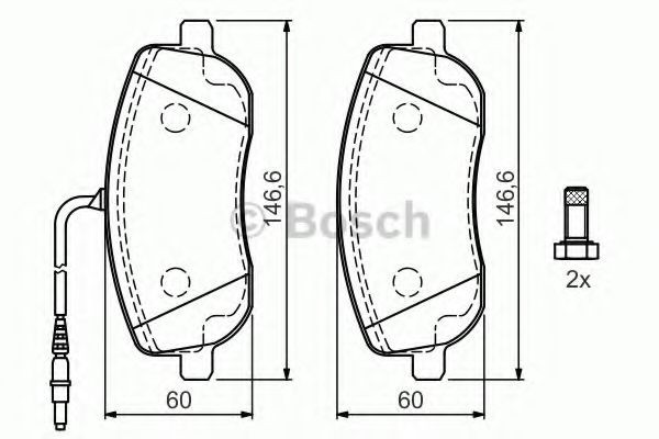 Set placute frana,frana disc PEUGEOT 807 (E) (2002 - 2016) BOSCH 0 986 424 789