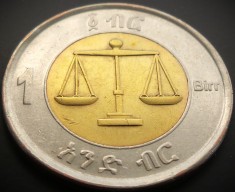 Moneda exotica bimetal 1 BIRR - ETIOPIA, anul 2010 * cod 3667 = circulata