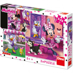 Puzzle O Zi cu Minnie Mouse 3 x 55 Piese foto