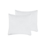Set 2 Perne 60x60 Somnart Belina, microfibra, lavabile la masina, vidat, alb