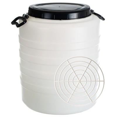 Bidon cu presator, alb, cu capac, 38.6 x 46.5 cm, 45L foto