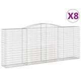 Cumpara ieftin Cosuri gabion arcuite 8 buc. 400x50x160/180 cm, fier galvanizat