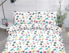 Lenjerie de pat pentru o persoana cu 2 huse de perna dreptunghiulara, Kisa, bumbac mercerizat, multicolor