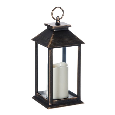 Felinar decorativ pentru Craciun, 30 x 14 xm, lumanare LED 13 cm foto