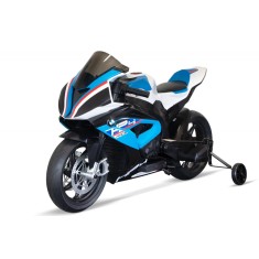Motocicleta electrica cu licenta BMW HP4 Premium, pentru copil 3-9 ani, culoare Albastra