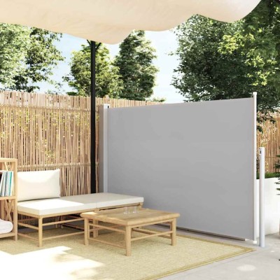 vidaXL Copertină laterală retractabilă de terasă, gri, 140 x 500 cm 48398 foto