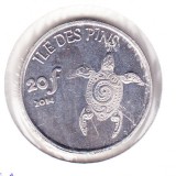 bnk mnd Isle of Pines 20 franci 2014 unc , fauna marina
