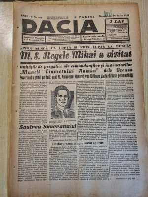 Dacia 26 iulie 1942-regele mihai vizita la breaza,maresalul catre basarabeni foto