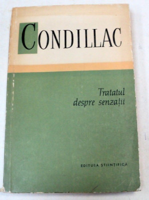 TRATATUL DESPRE SENZATII-CONDILLAC 1962 foto