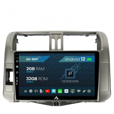 Navigatie Toyota Land Cruiser Prado J150 (2009-2013), Android 12, P-Octacore 2GB RAM + 32GB ROM, 9 Inch - AD-BGP9002+AD-BGRKIT070 foto