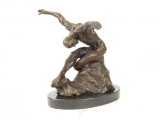 Dansator nud-statueta din bronz masiv cu soclu din marmura YY-88