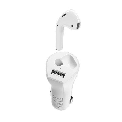 Incarcator Auto 1xUSB 2.4A + Casca Bluetooth Borofone BC23 foto