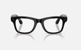 Ray-Ban Meta Wayfarer Ochelari de soare High Bridge Fit Shiny Black Clear Graphite Green Transitions 50-22 Gen 2
