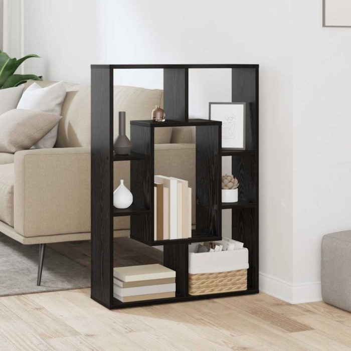 vidaXL Bibliotecă Stejar negru 63 x 20 x 90 cm Lemn compozit 879673