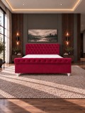 Pat Silver 180x200 cm Tapitat Catifea Somiera Inclusa