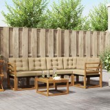 vidaXL Set de canapele de exterior cu pernă 6 pcs Natural și Bej 3368680