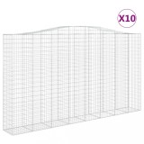 Cumpara ieftin Cosuri gabion arcuite, 10 buc 400x50x220/240cm, fier galvanizat