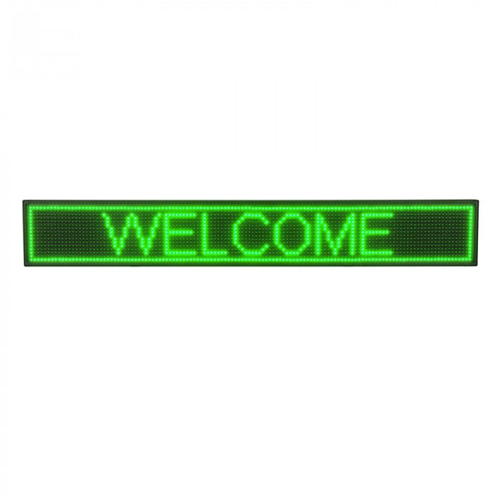 Reclama luminoasa cu text LED, panou LED 70 x 20 cm, Verde