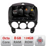 Navigatie Mazda 2 2007-2013 Android 12, 8GB RAM, 128GB, CarPlay