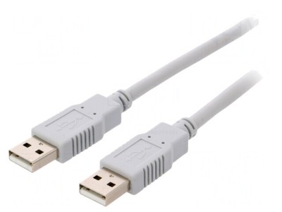 Cablu USB 2.0 A-A 5m Gri foto