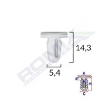 Clips Fixare Prag Pentru Bmw 5.4X14.3Mm - Alb Set 10 Buc 134582 A82028-RMX
