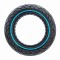 Cauciuc plin, pentru trotineta electrică, 10 x 2,125-6.1/B34, negru cu linie albastră | Motorevolution
