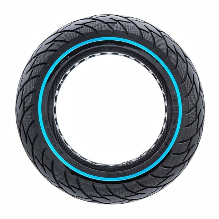Cauciuc plin, pentru trotineta electrică, 10 x 2,125-6.1/B34, negru cu linie albastră | Motorevolution