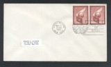 UN New York 1957 Airmail definitives Mi.59 x 2 FDC UN.130