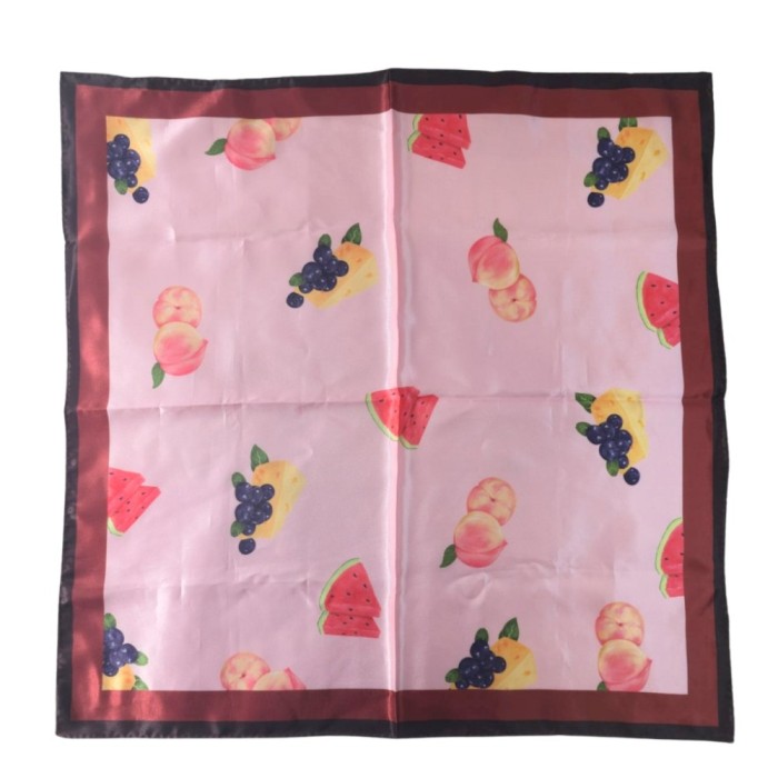 Esarfa satin cu tiv rulat manual Fruity