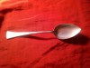 Lingura veche argint cu marcaje si monograma AG pe verso , L=17,5cm , 36,67g, Tacamuri
