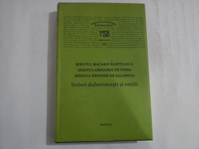 (Parinti si Scriitori Bisericesti PSB serie noua 12) SFANTUL MACARIE EGIPTEANUL / SFANTUL GRIGORIE DE NYSSA / SFANTUL EPIFANIE DE foto