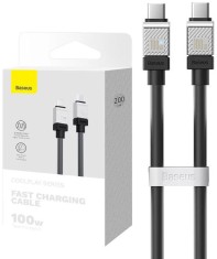 CABLU alimentare si date Baseus, Fast Charging Data Cable pt. smartphone, USB Type-C (T) la USB Type-C (T), E-marker, 100W, 2m, negru, &amp;quot;CAKW00030