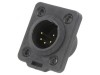 Conector XLR soclu tată 5 PIN lipire neagră 3A, Neutrik
