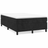 Cumpara ieftin Cadru de pat cu arcuri, negru, 120x200 cm, catifea