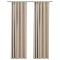 Draperii opace aspect in, cu carlige, 2 buc. bej, 140 x 245 cm