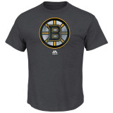 Boston Bruins tricou de bărbați Raise the Level grey - S, Majestic