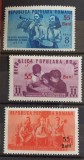 Romania 1952 - Pionieri 1950 cu supratipar,valoarea 11 lei supratipar dublu partial MNH