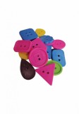 Nasturi diferite forme pentru activitati de lucru manual,plastic,18 bucati set
