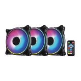 Set 3 Ventilatoare Carcasa 120 x 120 mm Pro Gaming ARGB , controller,