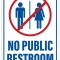 No public restroom sign